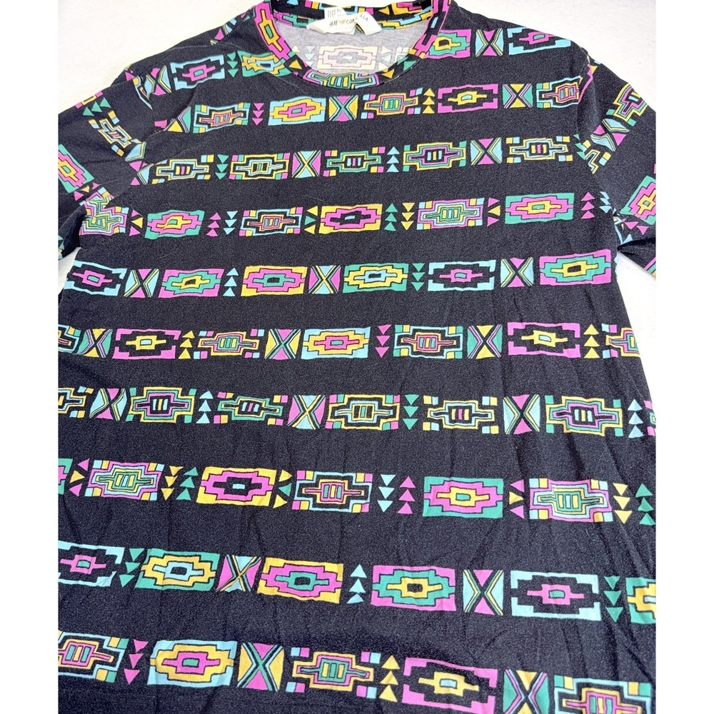 H&M Coachella Official Collection XL Aztec Geometric‎ Graphic T-Shirt Cotton